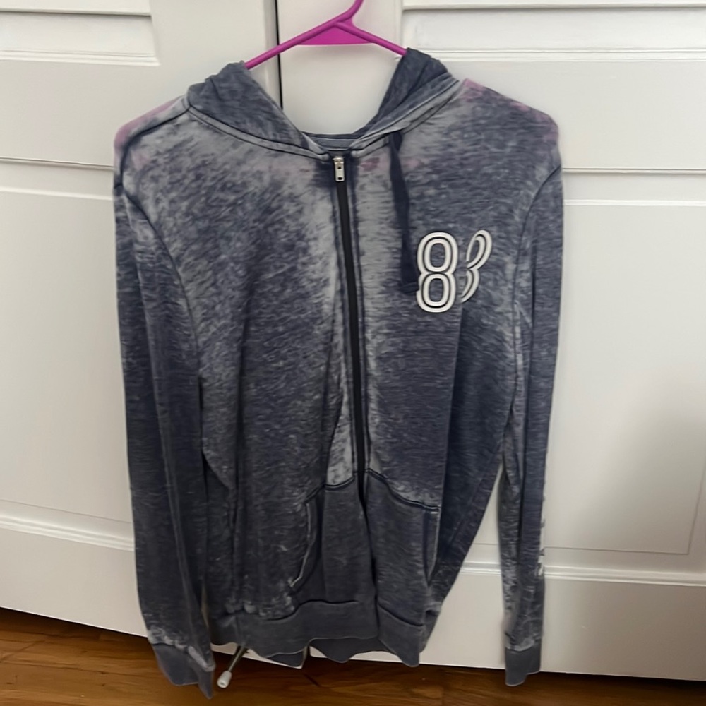 Grayson Threads Women’s Blue Zip Up Sweater Size XL